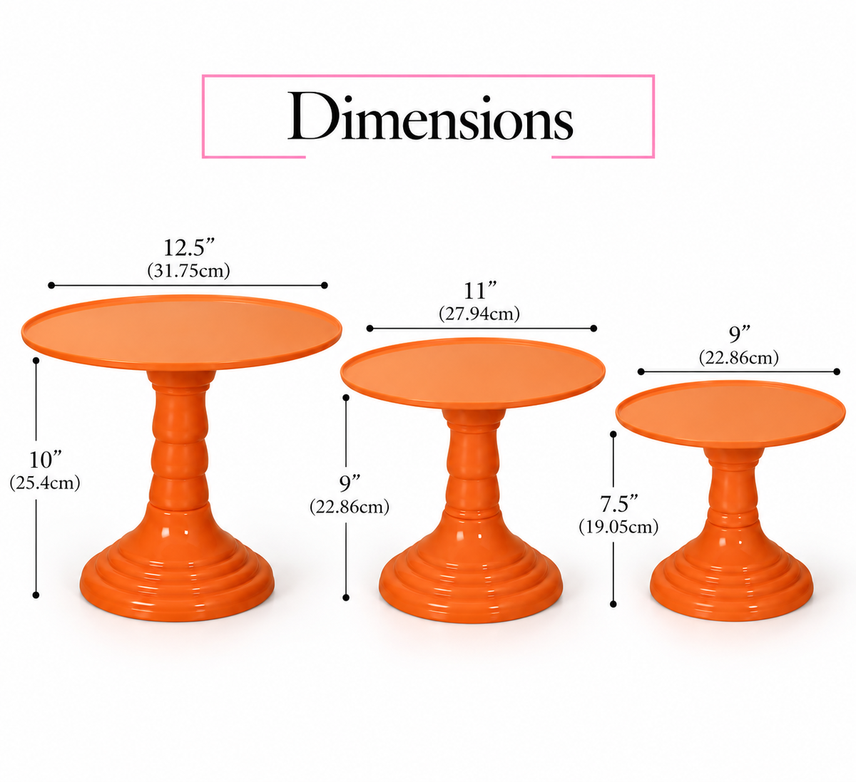 cake stand set- orange