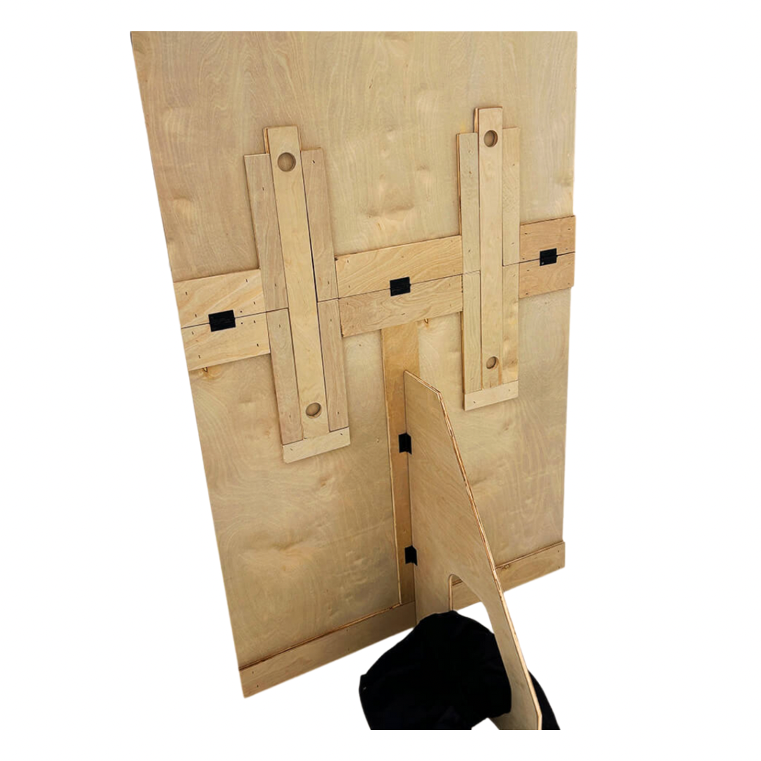 treat wall with folding shelves