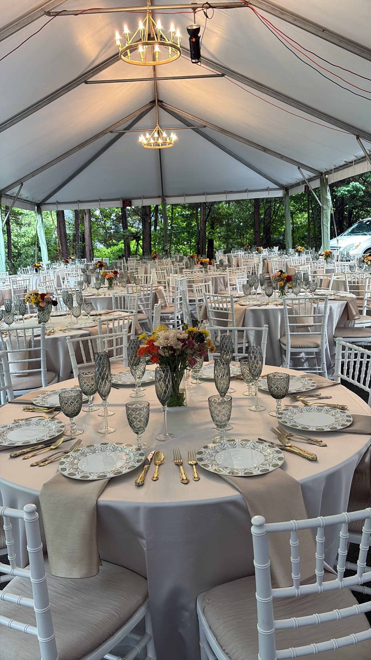 dinner party set up