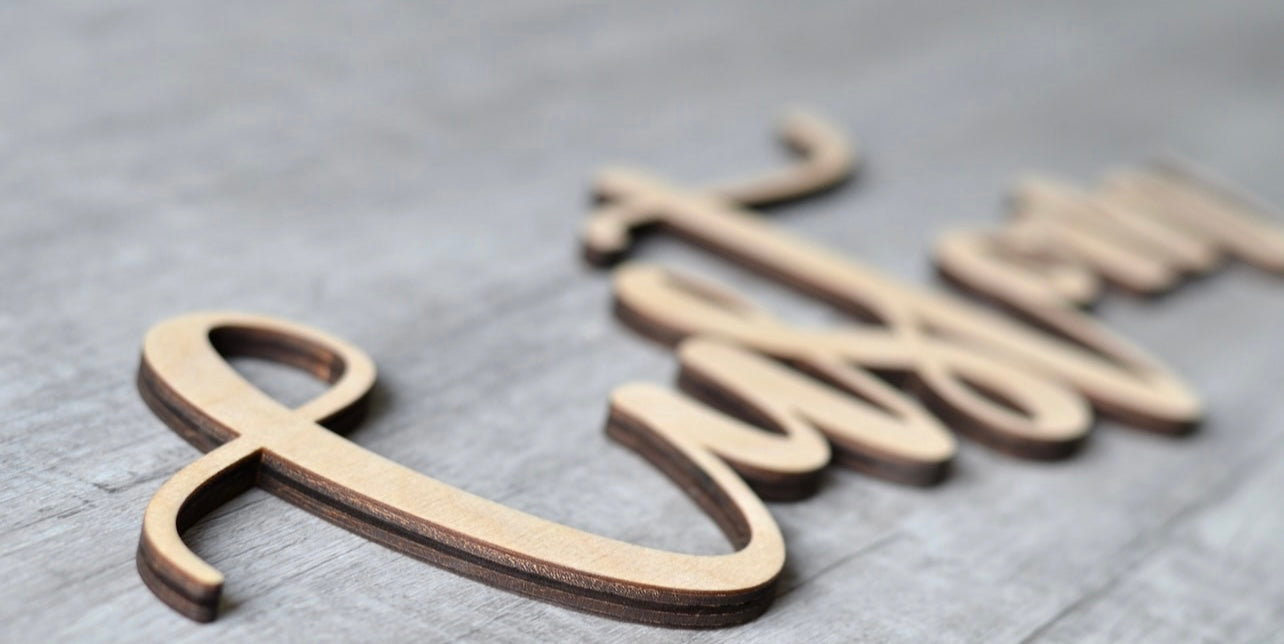 wood lettering