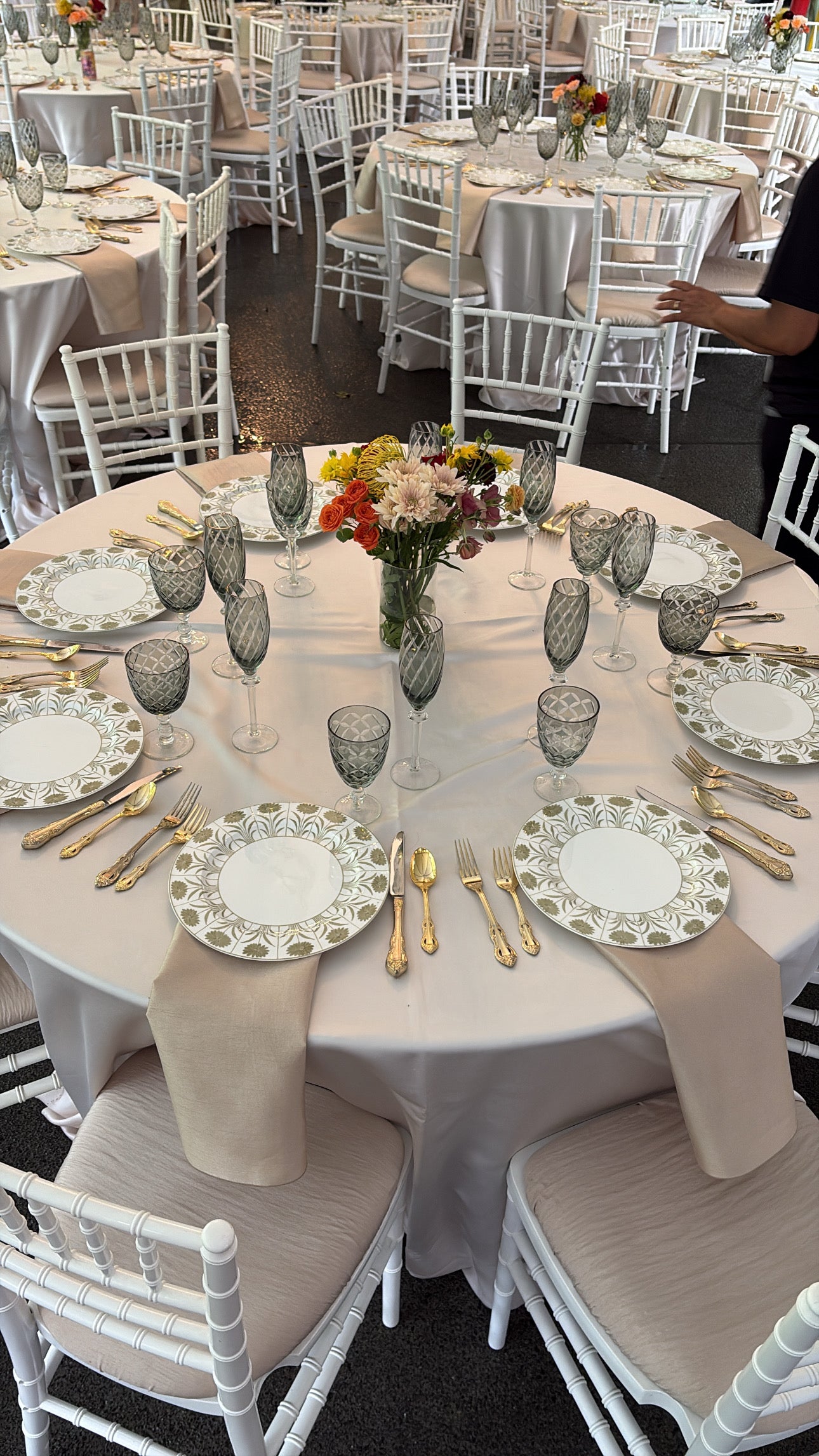 dinner party set up