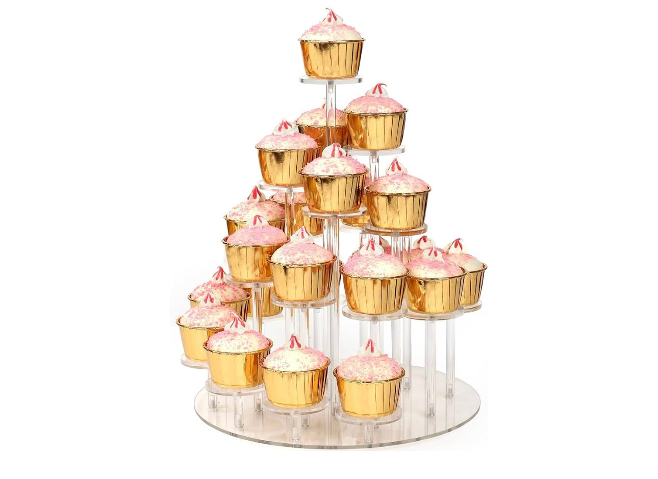 round cupcake stand with base for 28 cupcakes