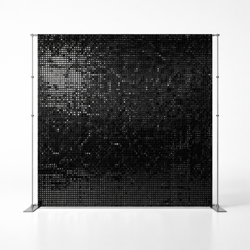 black shimmer wall