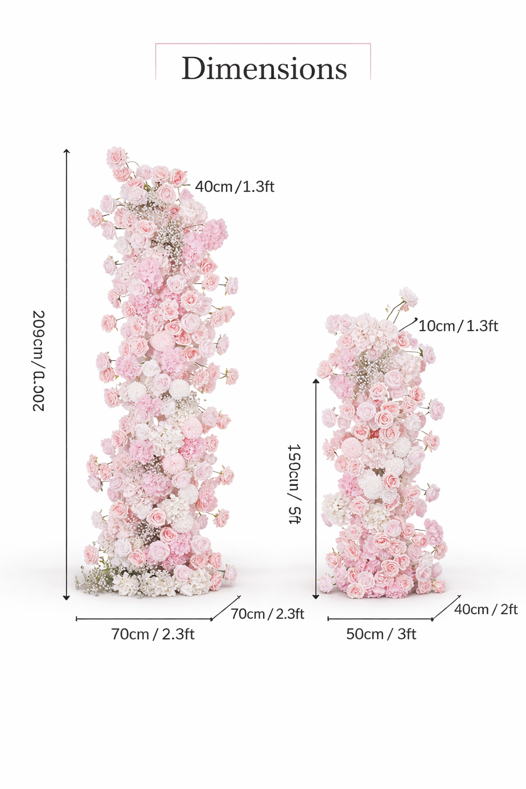 pink floral arch