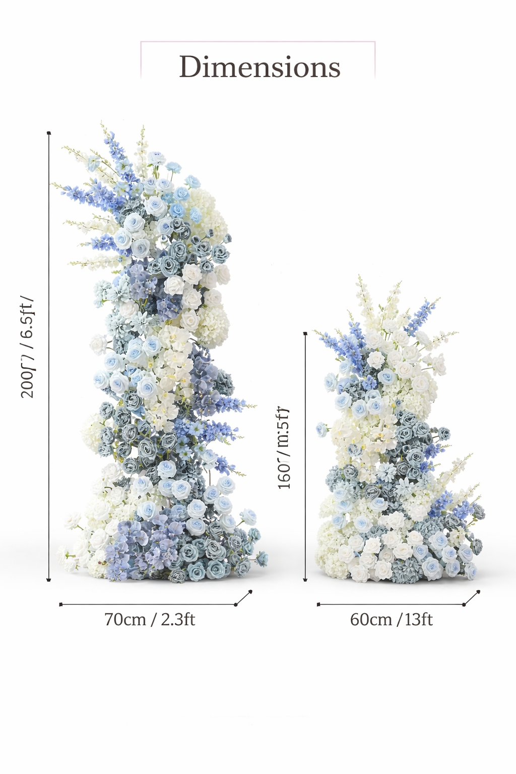 blue floral arch