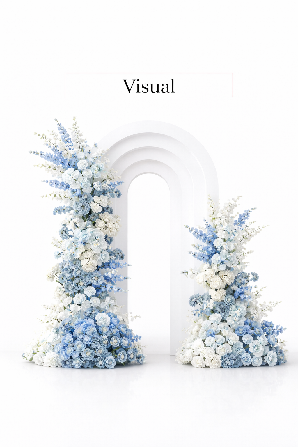 blue floral arch