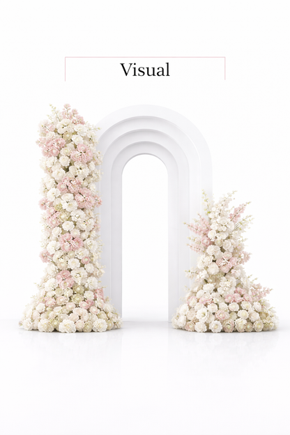 White/ Blush Floral Arch