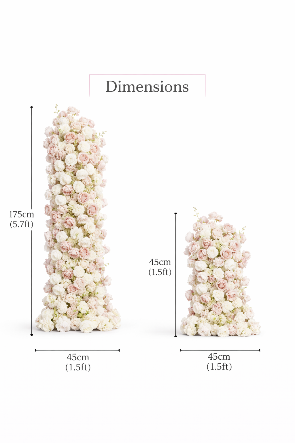 white/ blush floral arch