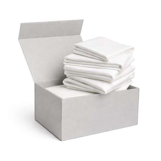 White Round and Rectangle Table Linens