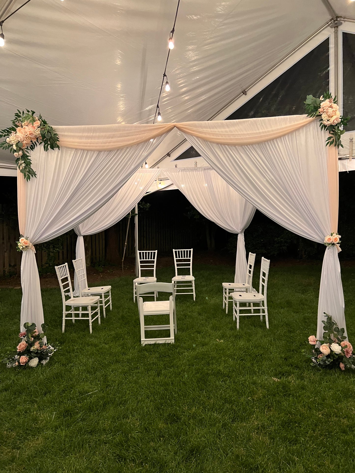 micro wedding with mandap & draping add-on