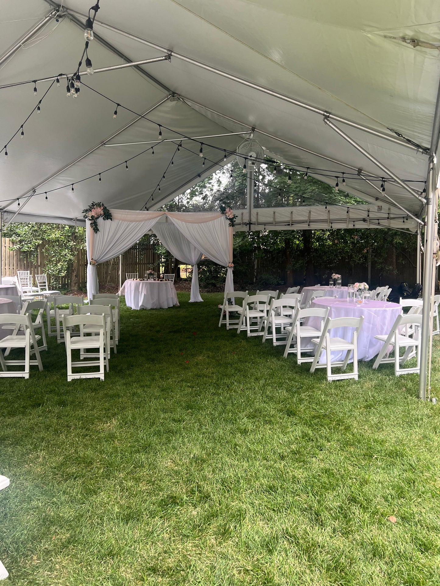 micro wedding with mandap & draping add-on